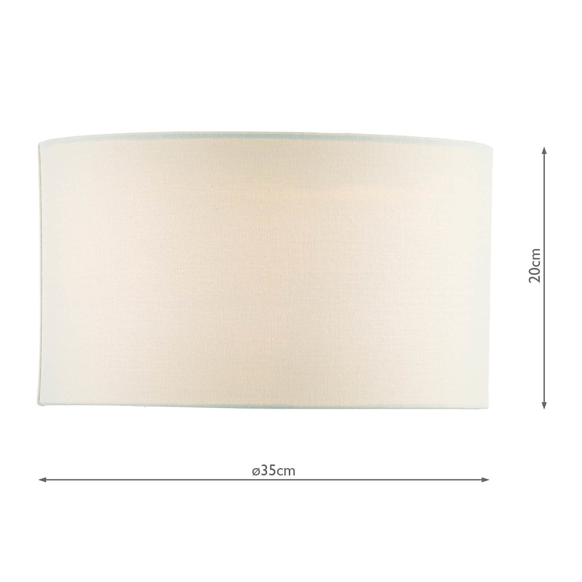 Pyramid White Linen Drum Shade 35cm<br>White