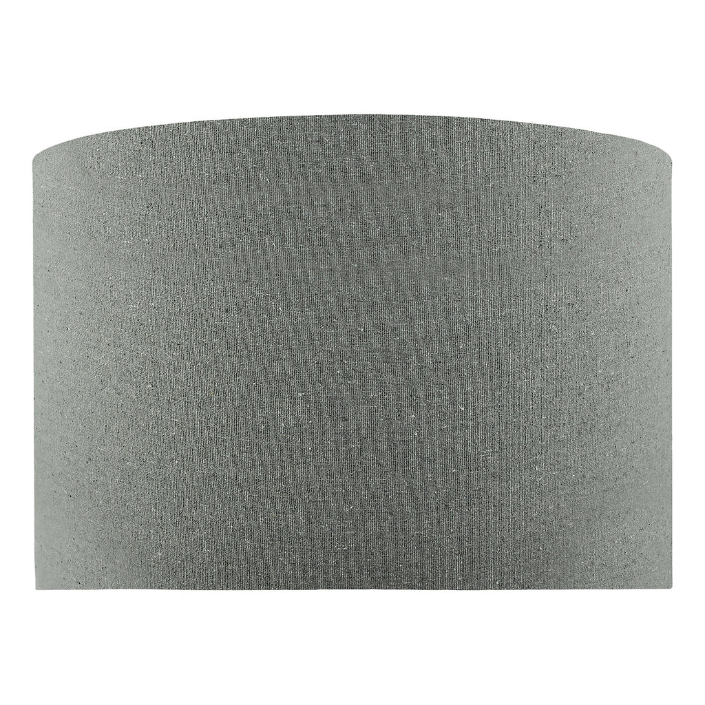 Pyramid Grey Linen Drum Shade 35cm<br>Grey