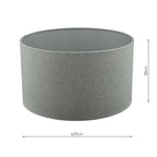 Pyramid Grey Linen Drum Shade 35cm<br>Grey