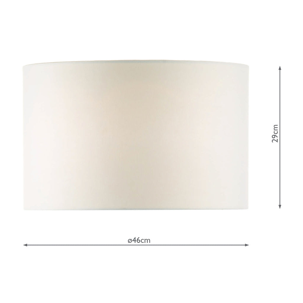 Pyramid White Linen Drum Shade 46cmWhite