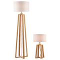 Pyramid Table & Floor Twin Pack Comes With Shade s<br>Wood