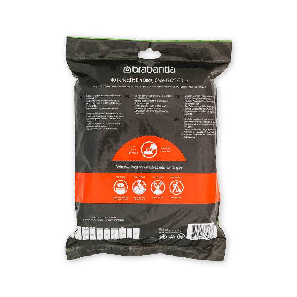 Brabantia 40 PerfectFit Bin Liners (G) 23-30L