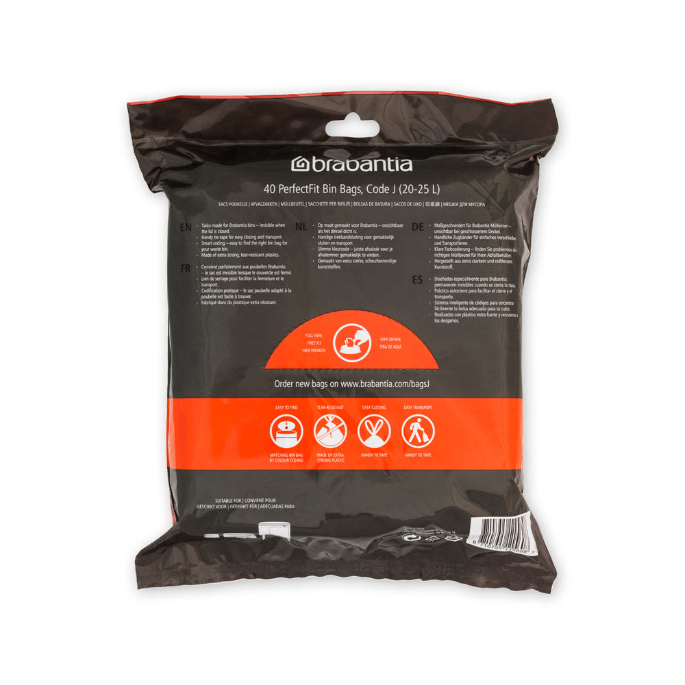 Brabantia 40 PerfectFit Bin Liners (J) 20-25L