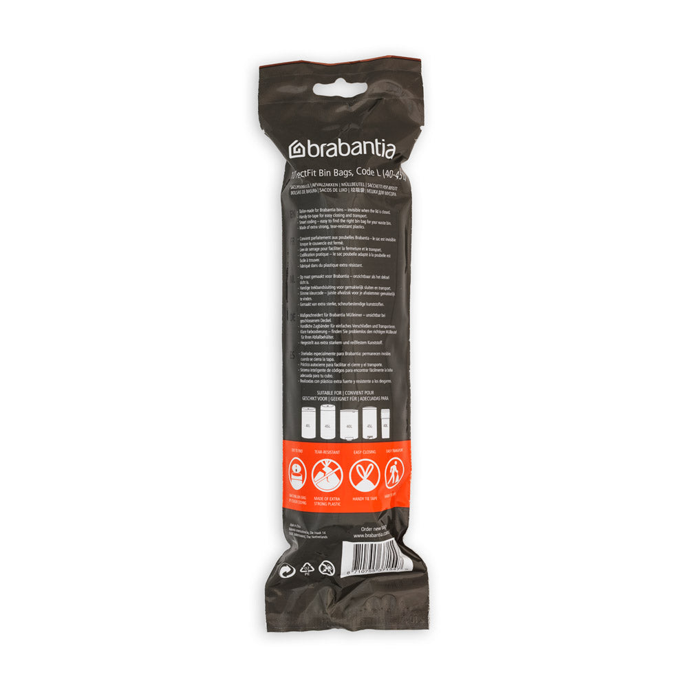 Brabantia PerfectFit Bin Liners (L) 40-45L