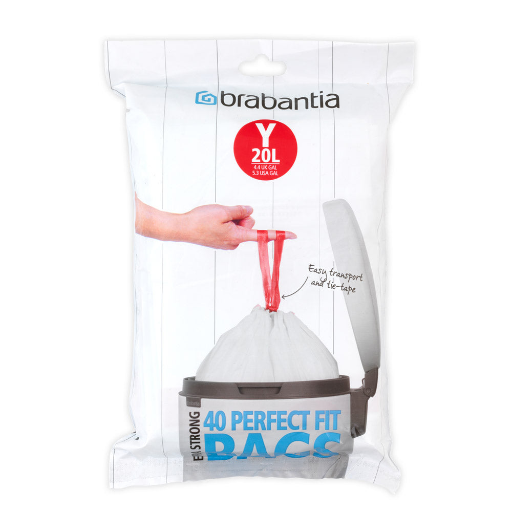 Brabantia 40 PerfectFit Bin Liners (Y) 20L