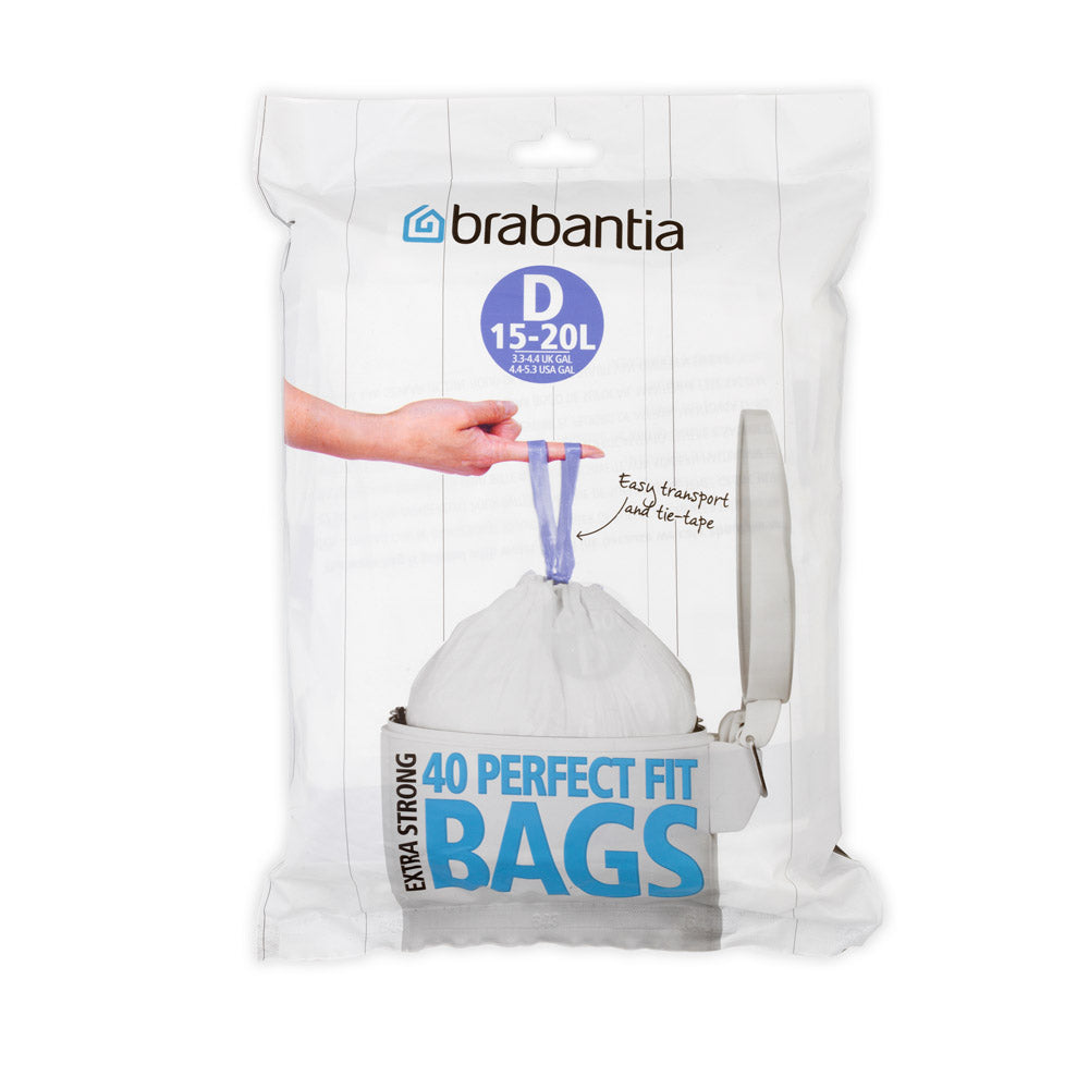 Brabantia 40 PerfectFit Bin Liners (D) 15-20L