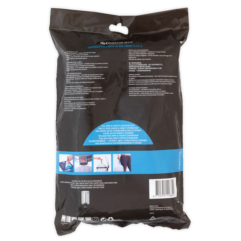 Brabantia 40 PerfectFit Bin Liners (X) 12L