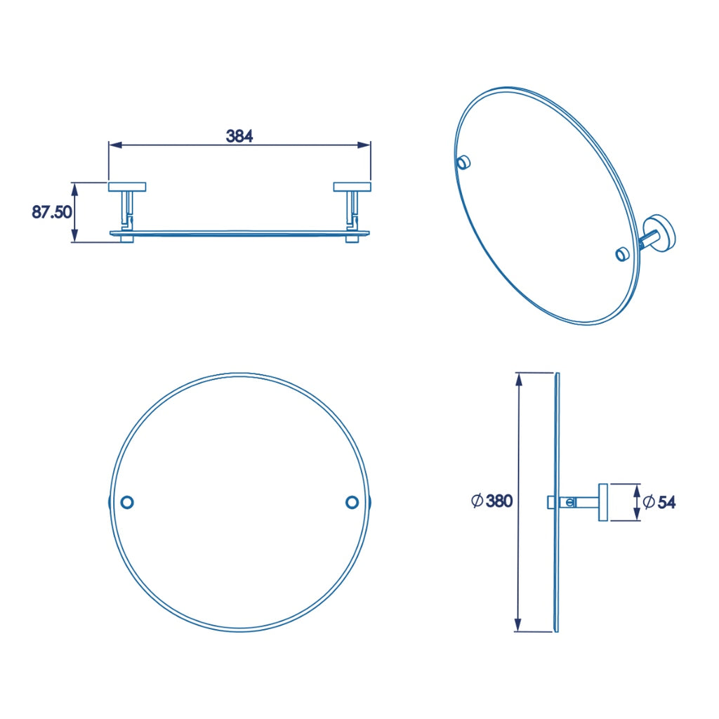 Croydex Romsey Mirror - Chrome