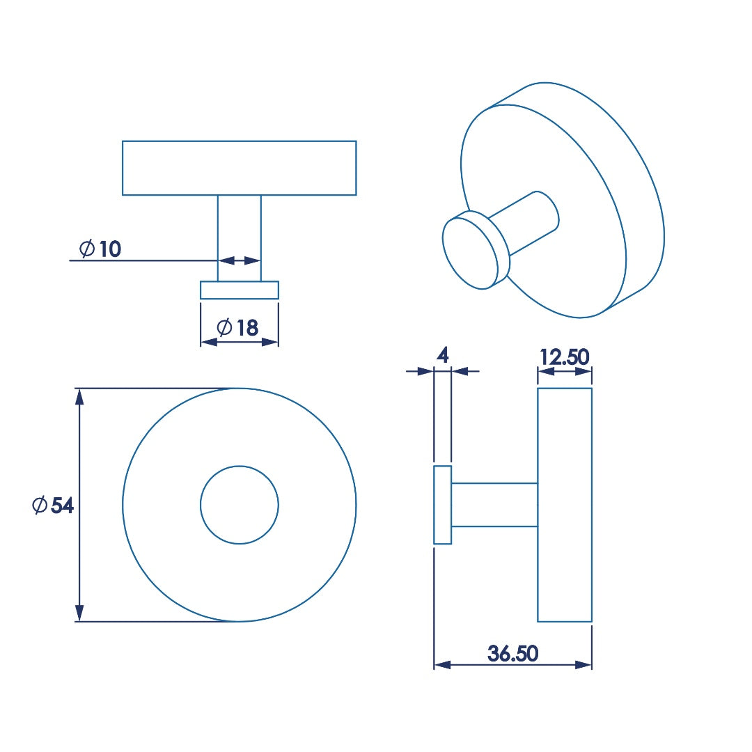 Croydex Romsey Robe Hook - Chrome