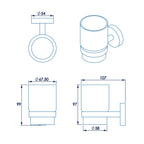 Croydex Romsey Tumbler & Holder - Chrome