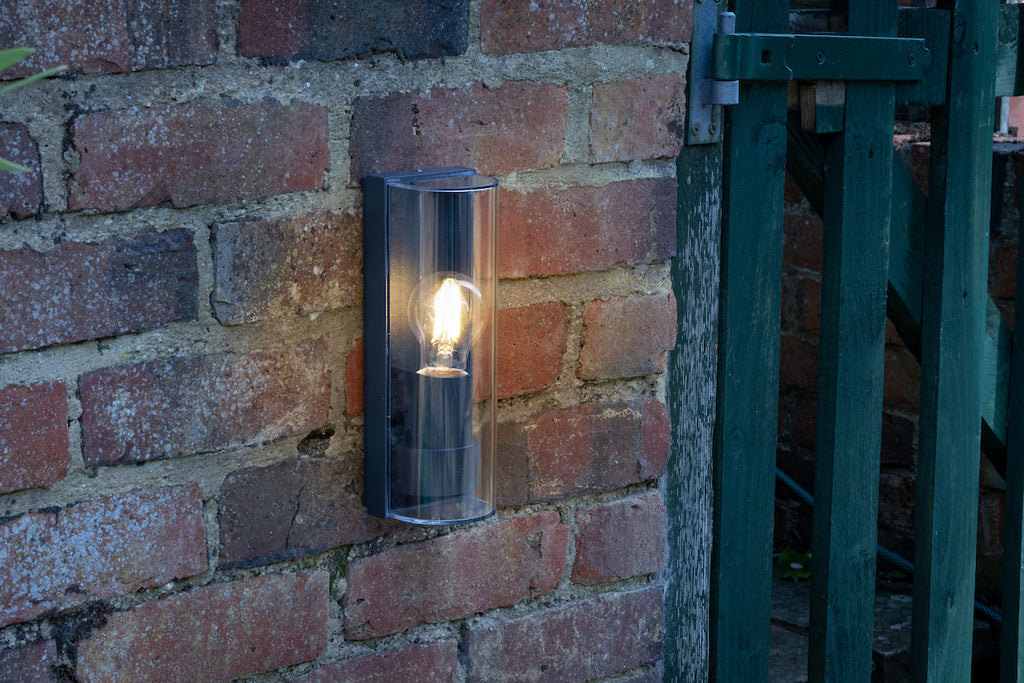 Quenby Outdoor Wall Light Matt Grey Acrylic IP65<br>Matt Grey