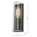 Quenby Outdoor Wall Light Matt Grey Acrylic IP65<br>Matt Grey