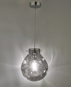 Quinn Pendant Polished Chrome & Smoked Glass<br>Polished Chrome