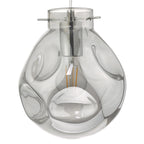 Quinn Pendant Polished Chrome & Smoked Glass<br>Polished Chrome