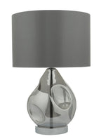 Quinn Table Lamp Smoked Glass With Shade <br>Smoked Glass