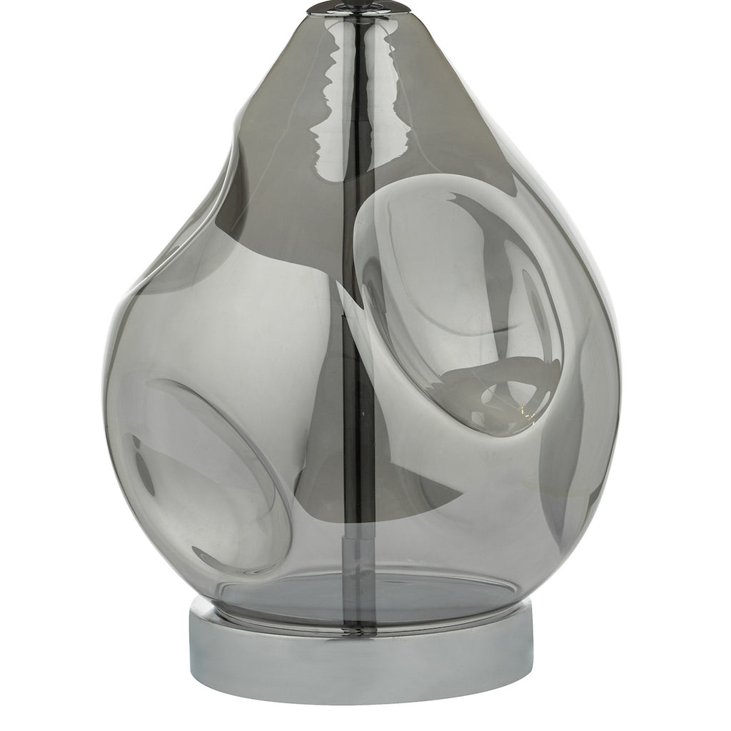 Quinn Table Lamp Smoked Glass With Shade <br>Smoked Glass