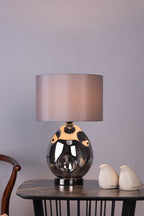 Quinn Table Lamp Smoked Glass With Shade <br>Smoked Glass