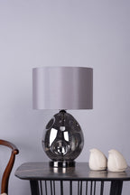 Quinn Table Lamp Smoked Glass With Shade <br>Smoked Glass