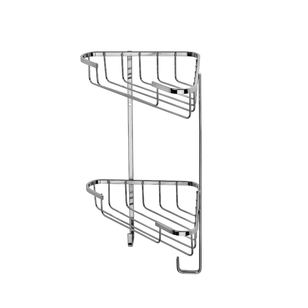 Croydex Two Tier Corner Basket - Chrome