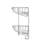 Croydex Two Tier Corner Basket - Chrome