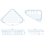 Croydex Corner Soap Dish - Chrome