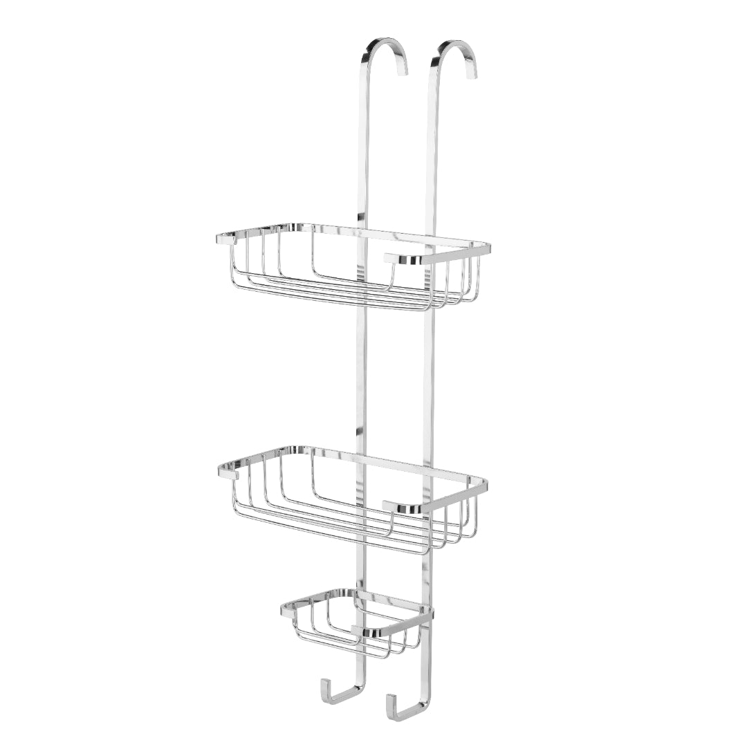 Croydex Hook Over 3 Tier Basket - Chrome
