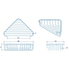Croydex Corner Basket Chrome