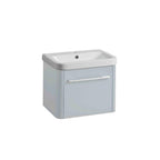 Roper Rhodes Contour 500 Wall Mounted 1 Drawer Complete Basin Unit - Light Grey