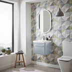 Roper Rhodes Contour 500 Wall Mounted 1 Drawer Complete Basin Unit - Light Grey