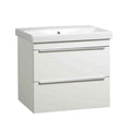 Roper Rhodes Type 600 Wall Mounted 2 Drawer Complete Basin Unit - Gloss White