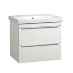 Roper Rhodes Type 600 Wall Mounted 2 Drawer Complete Basin Unit - Gloss White