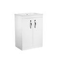 Roper Rhodes Astute 600 Freestanding 2 Door Complete Basin Unit - Gloss White