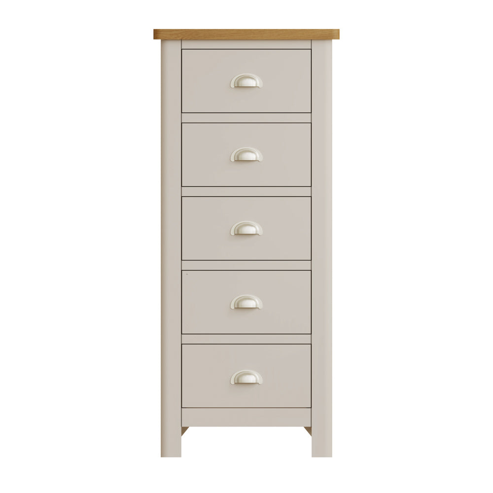 Raleigh 5 Drawer Narrow Chest Truffle
