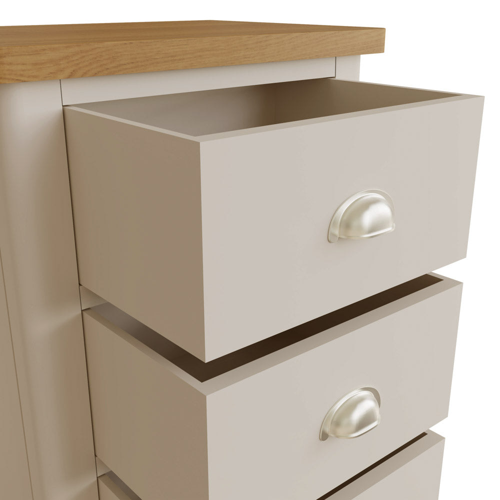 Raleigh 5 Drawer Narrow Chest Truffle