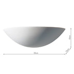 Radius Ceramic Wall Washer White Unglazed<br>White Ceramic