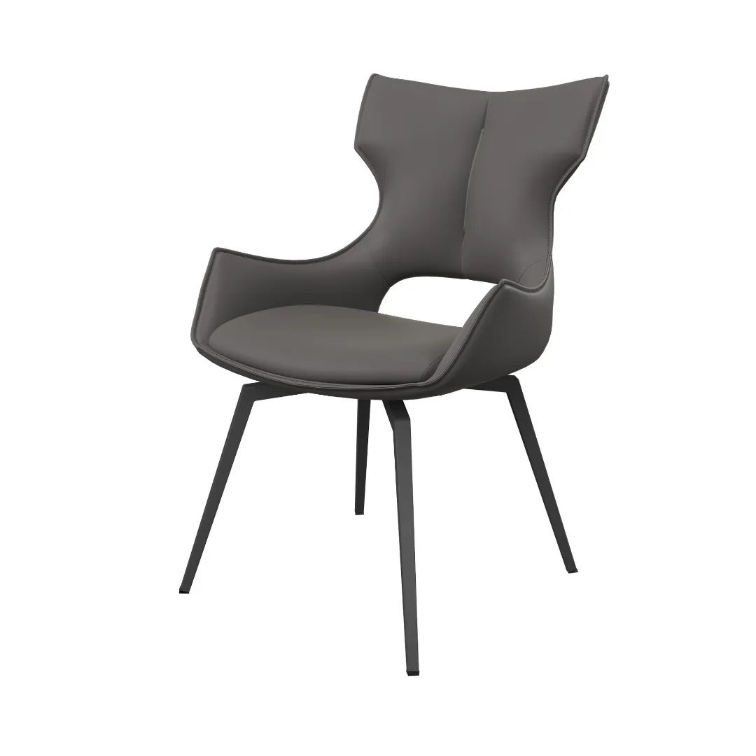 Raffaello Swivel Dining Chair Grey - Pair