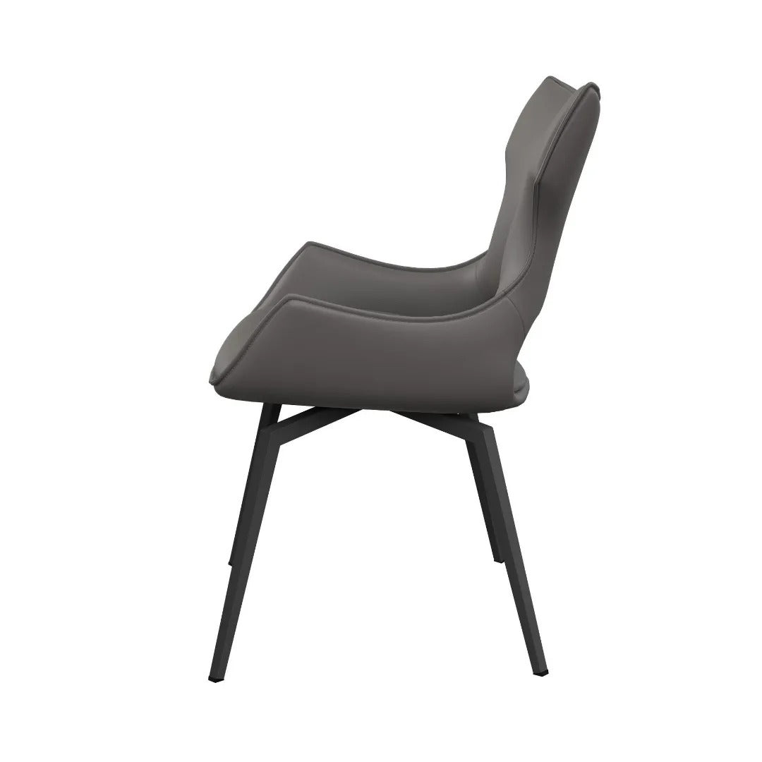 Raffaello Swivel Dining Chair Grey - Pair