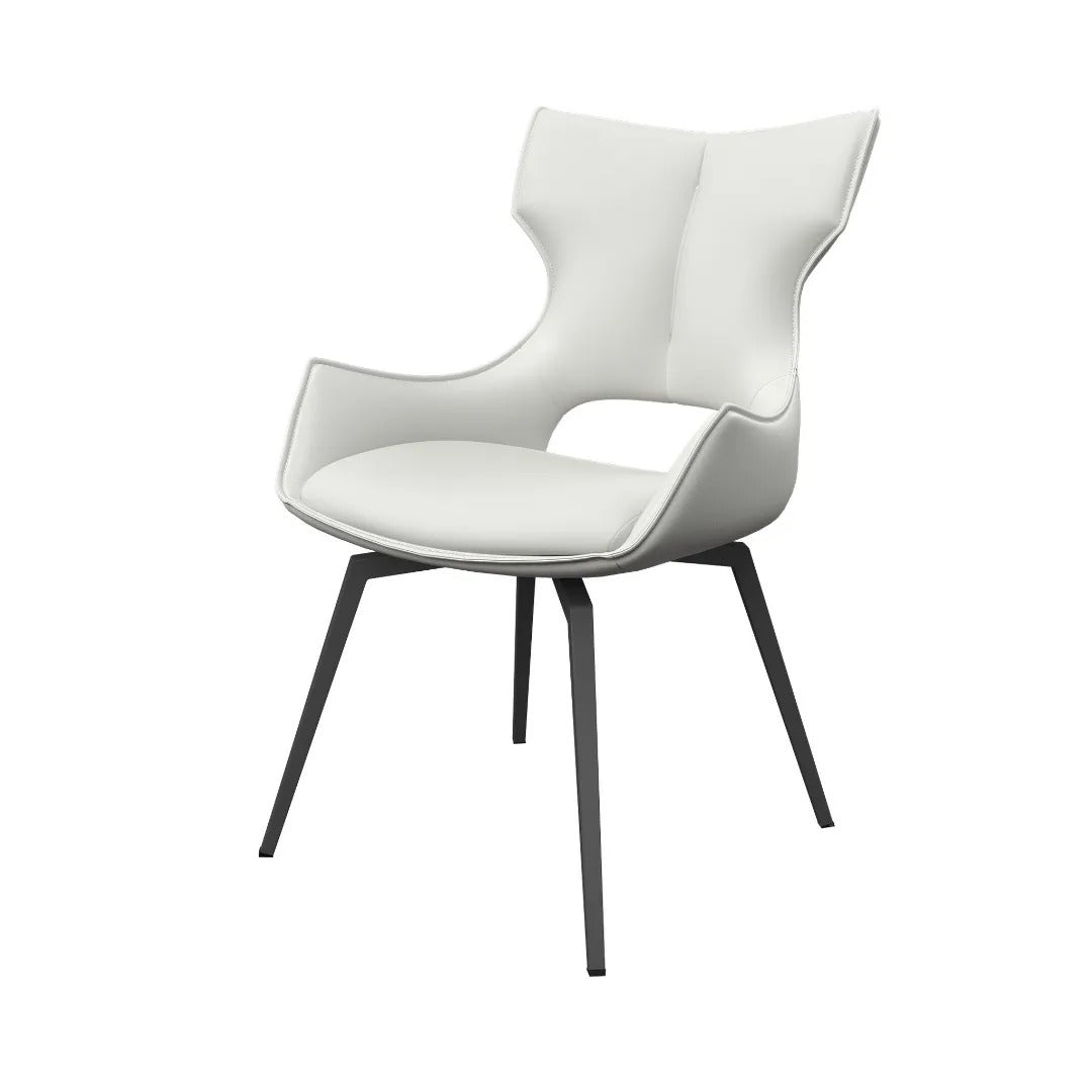Raffaello Swivel Dining Chair White - Pair