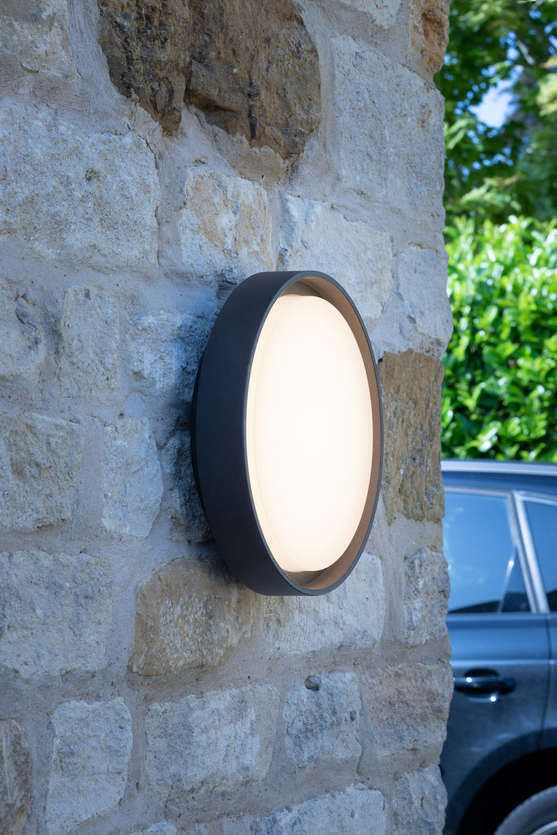 Ralph Large Outdoor Wall Light Anthracite IP65 LED<br>Matt Grey