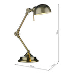 Ranger Task Table Lamp Antique Brass<br>Antique Brass