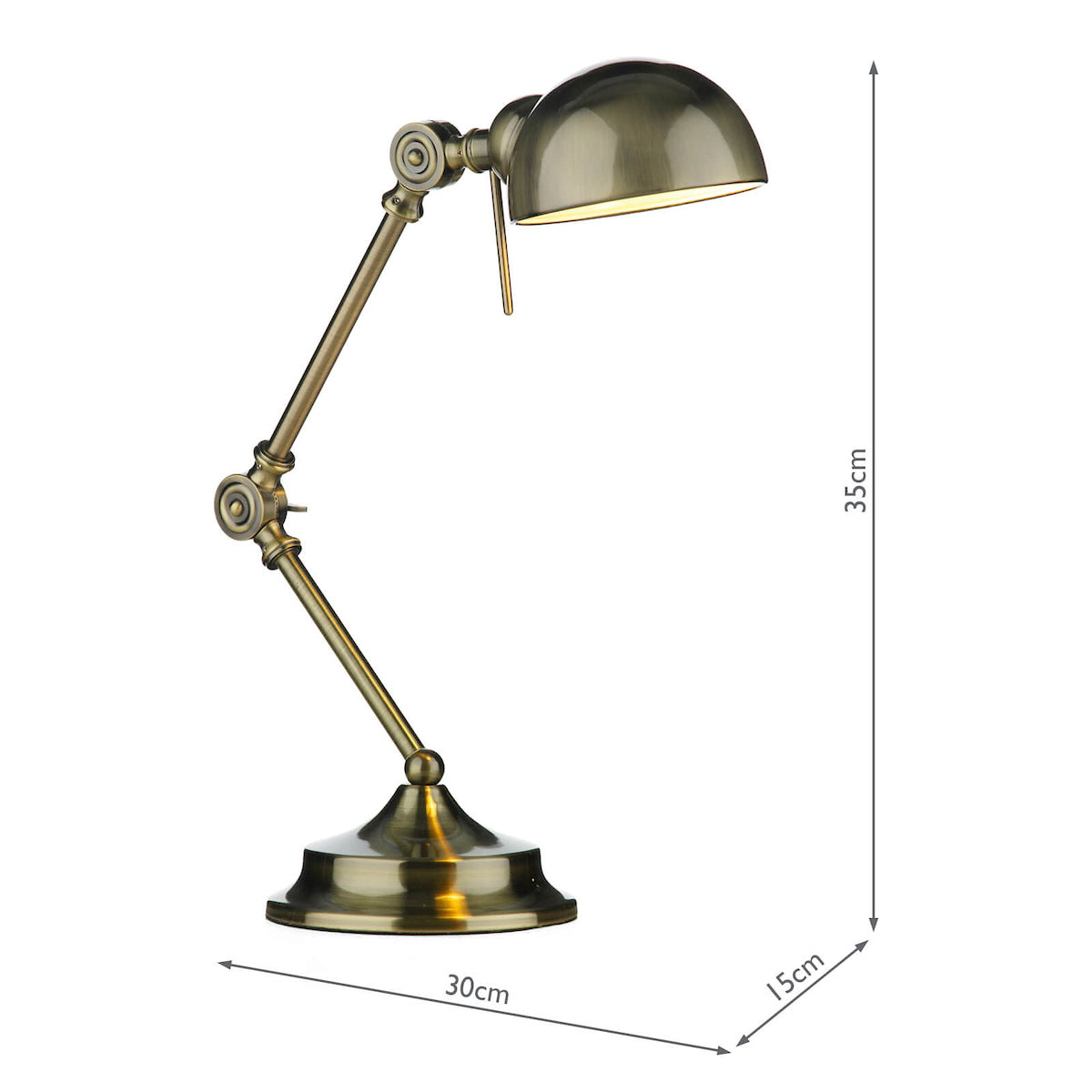 Ranger Task Table Lamp Antique Brass<br>Antique Brass