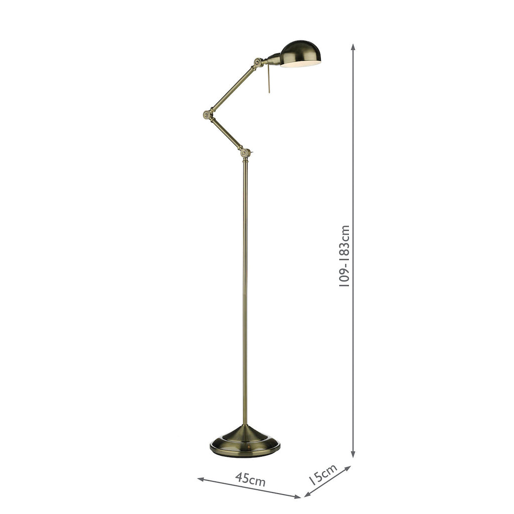 Ranger Floor Lamp Antique Brass<br>Antique Brass