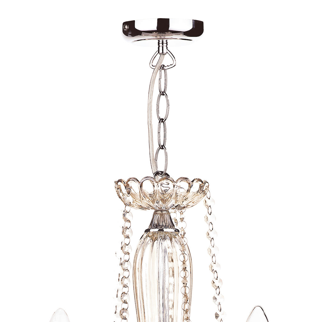 Raphael 5 Light Chandelier Champagne Crystal<br>Champagne Glass