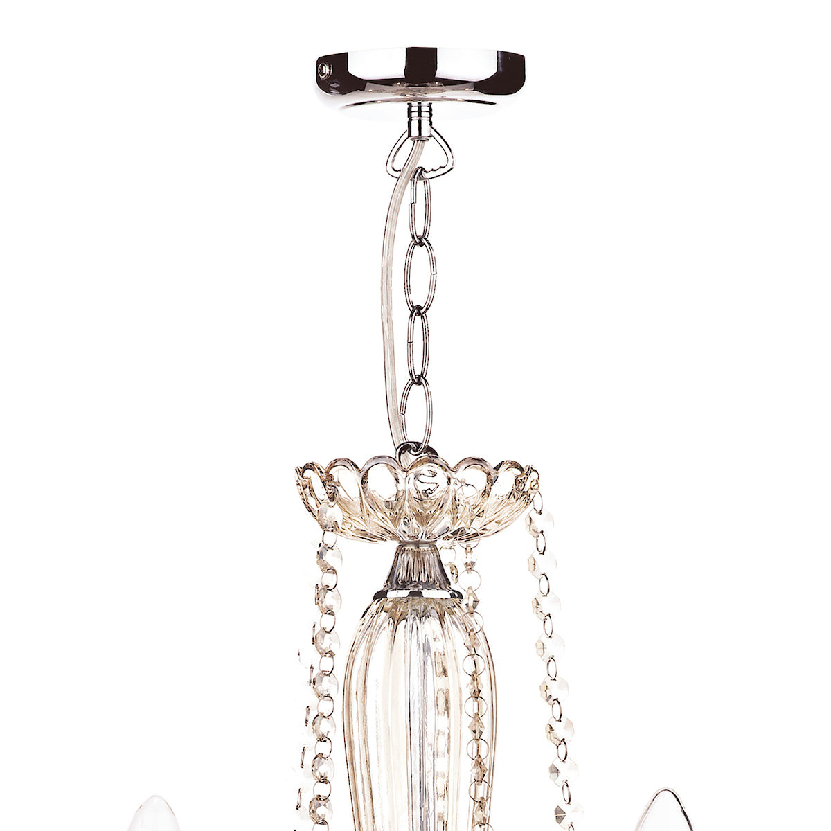 Raphael 5 Light Chandelier Champagne Crystal<br>Champagne Glass
