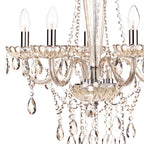Raphael 5 Light Chandelier Champagne Crystal<br>Champagne Glass