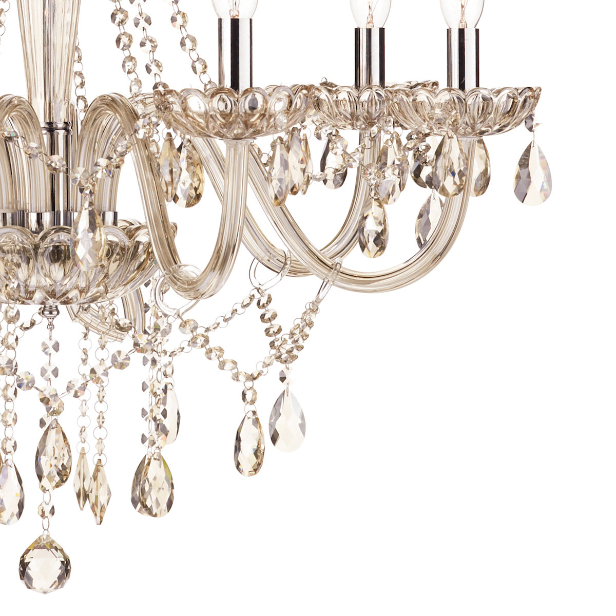 Raphael 8 Light Chandelier Champagne Crystal<br>Champagne Glass