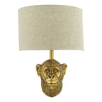 Raul Monkey Wall Light Gold With Shade <br>Matt Gold