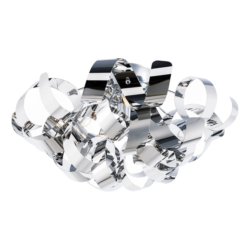 Rawley 4 Light Flush Polished Chrome 40cm<br>Polished Chrome