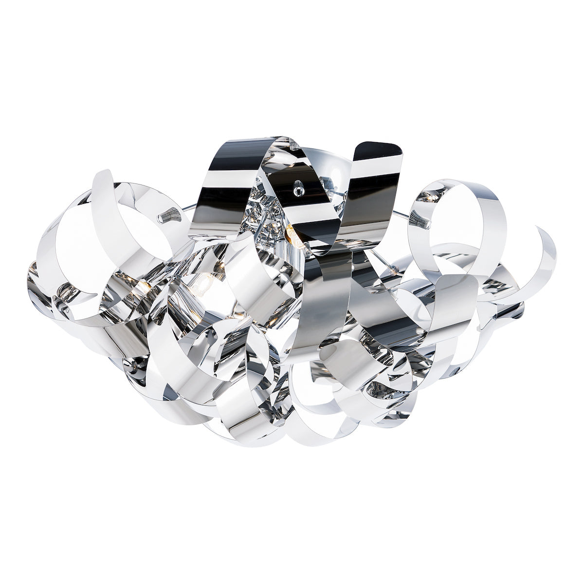 Rawley 4 Light Flush Polished Chrome 40cm<br>Polished Chrome