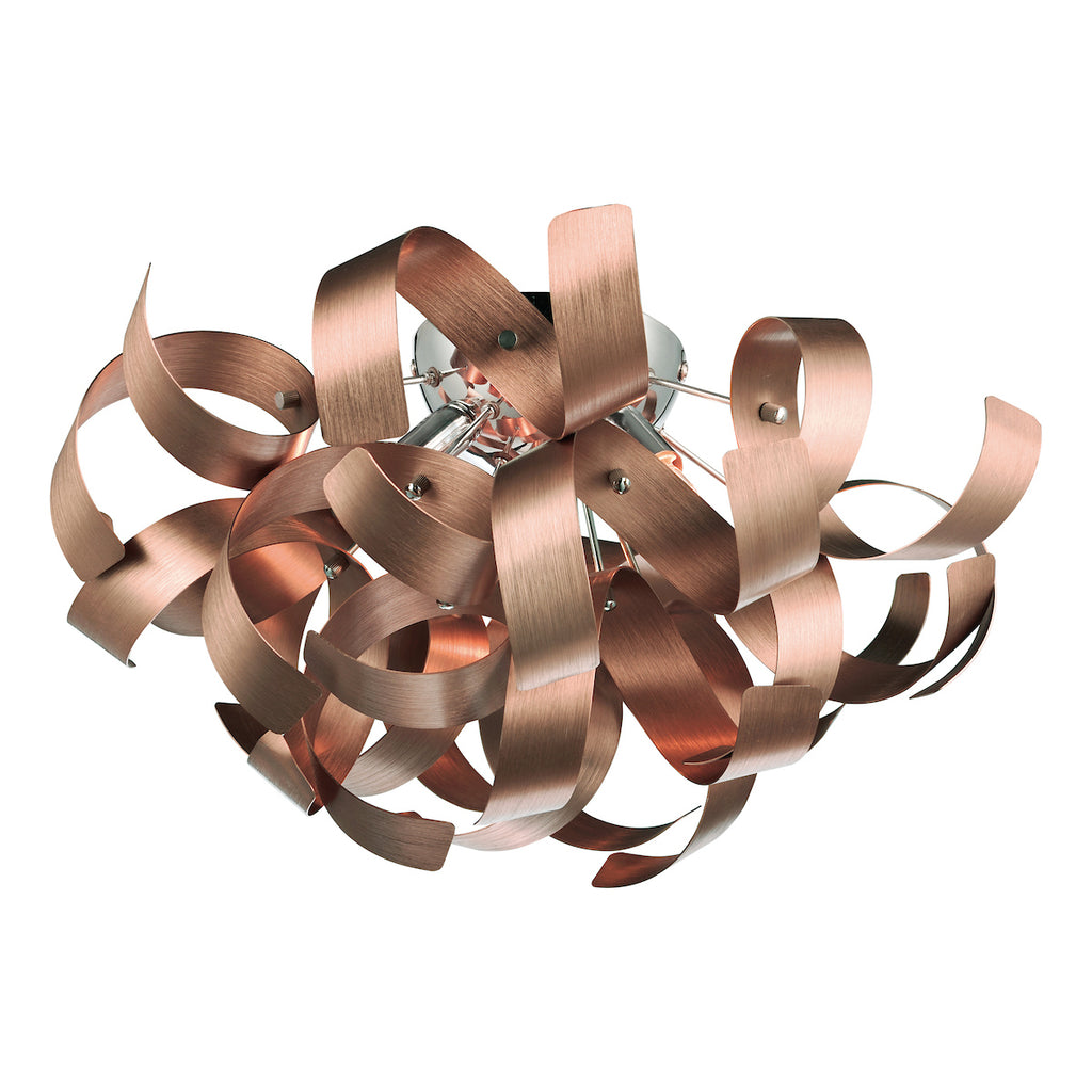 Rawley 4 Light Flush Brushed Copper 40cm<br>Brushed Copper